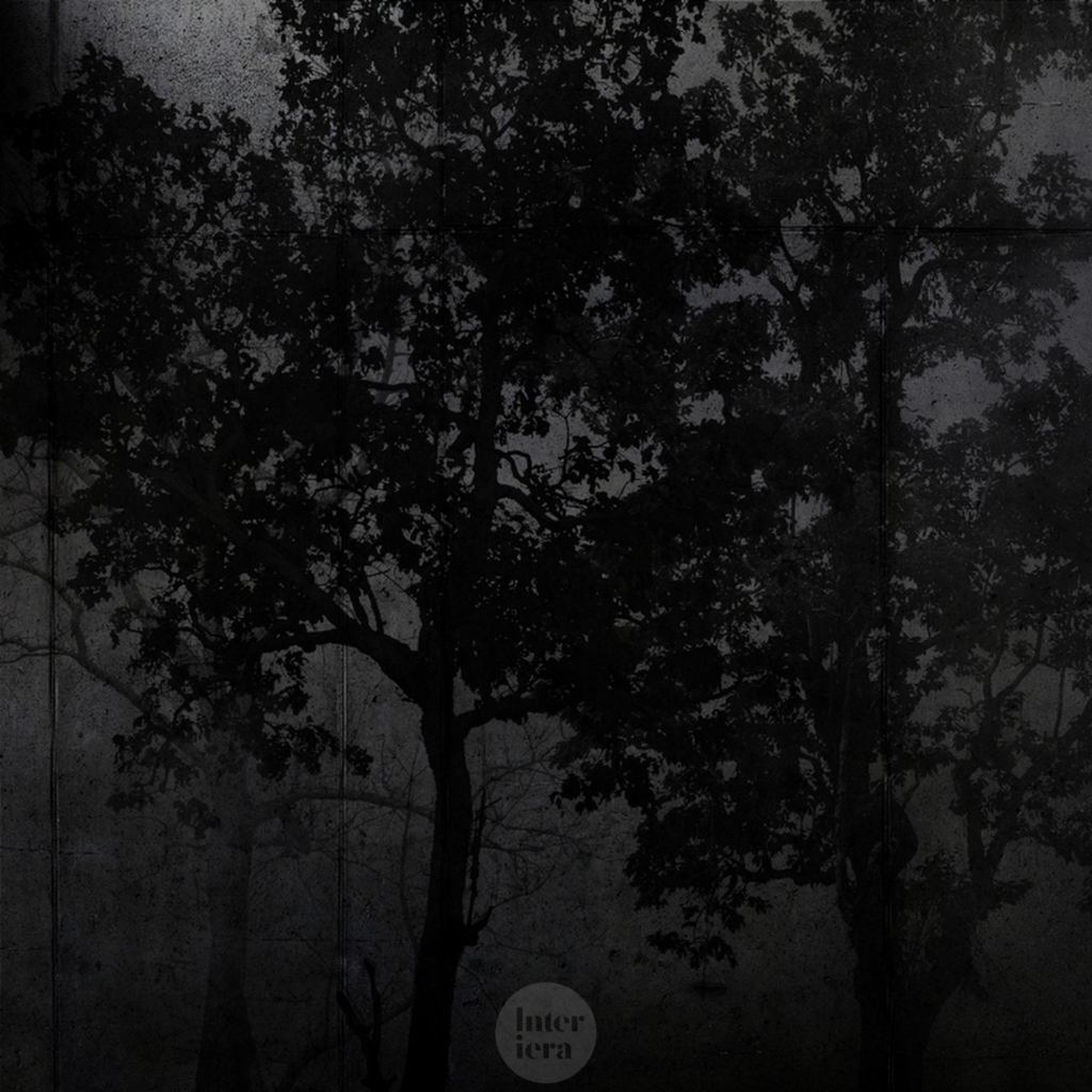 concrete tree black a - projekt autorski Interiera