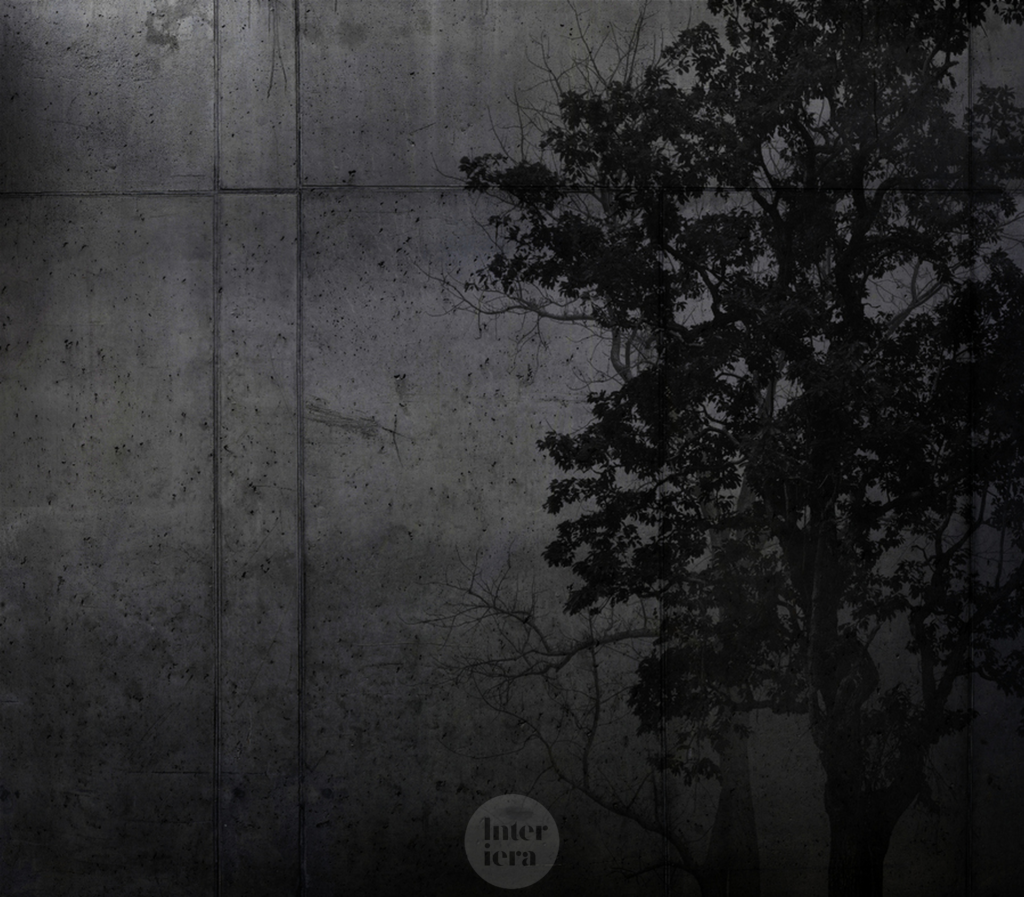 concrete tree black b - projekt autorski Interiera