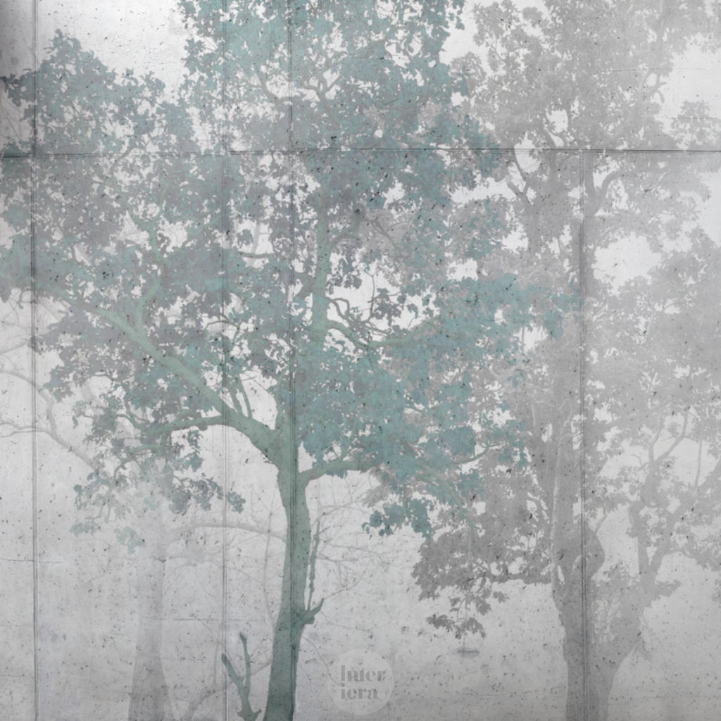 concrete tree turquoise a - projekt autorski Interiera