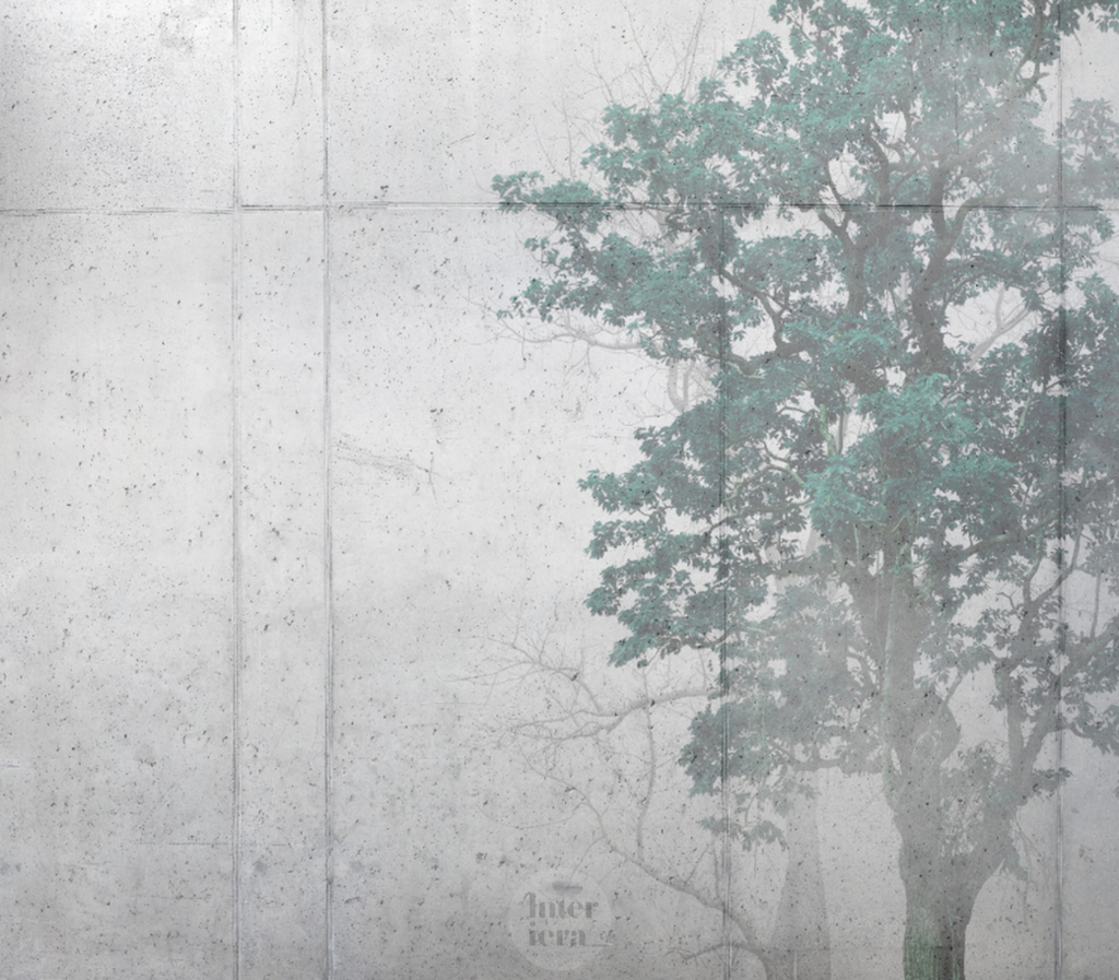 concrete tree turquoise b - projekt autorski Interiera